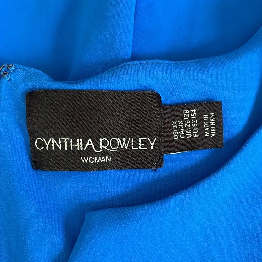 Women’s Cynthia Rowley blue v-neck dress 3X - Picture 3 of 4